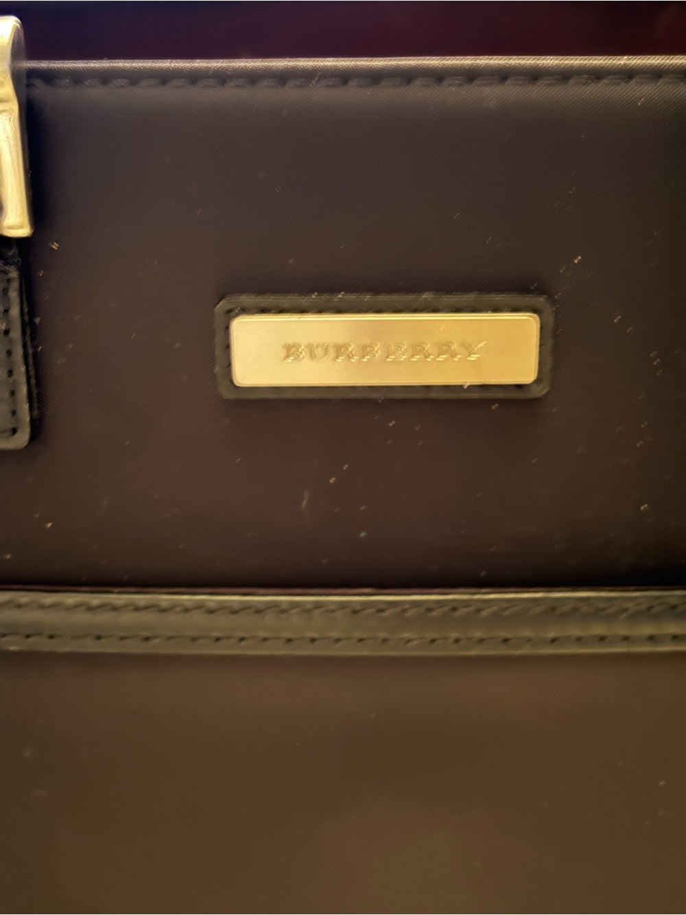 Burberry Black Structured Vintage Tote Bag/Briefcase - Picture 2 of 16